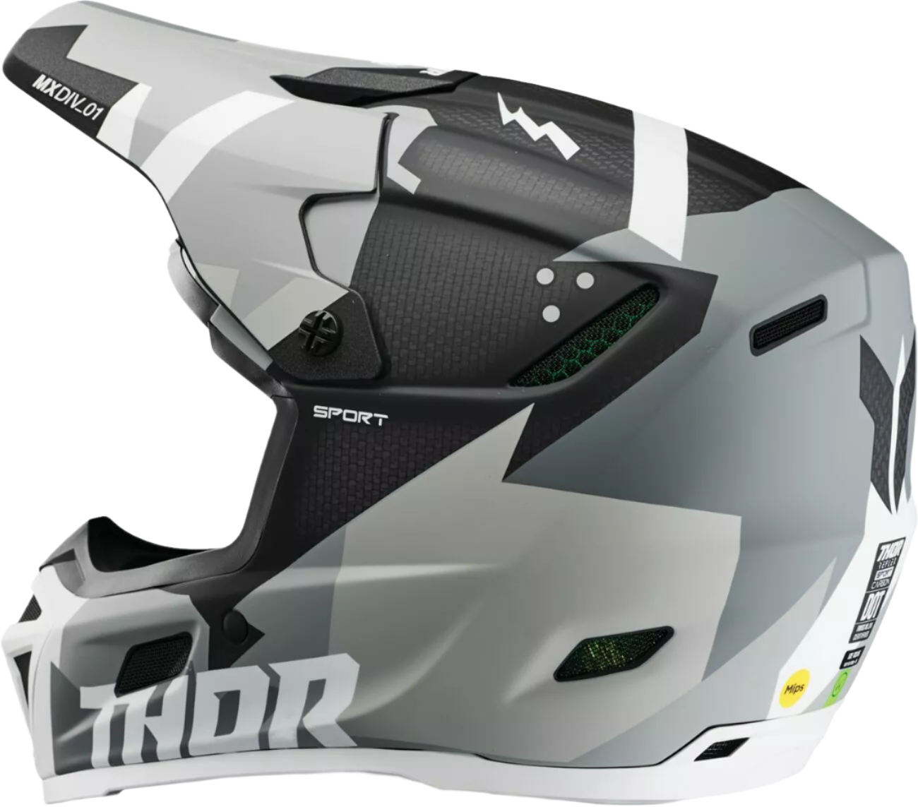 Thor Reflex Sport Carbon Helmet Adult Grey/White