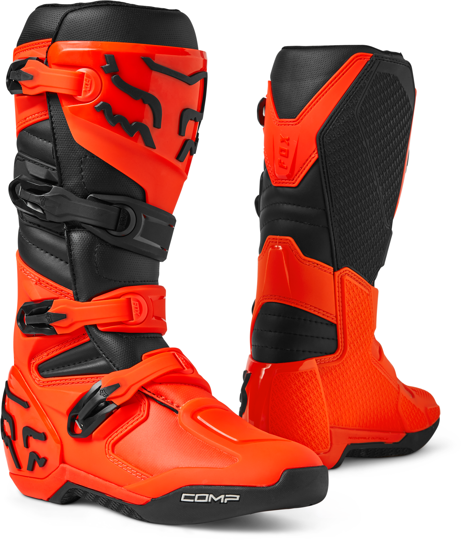 Fox Racing Comp Boots Adult Orange