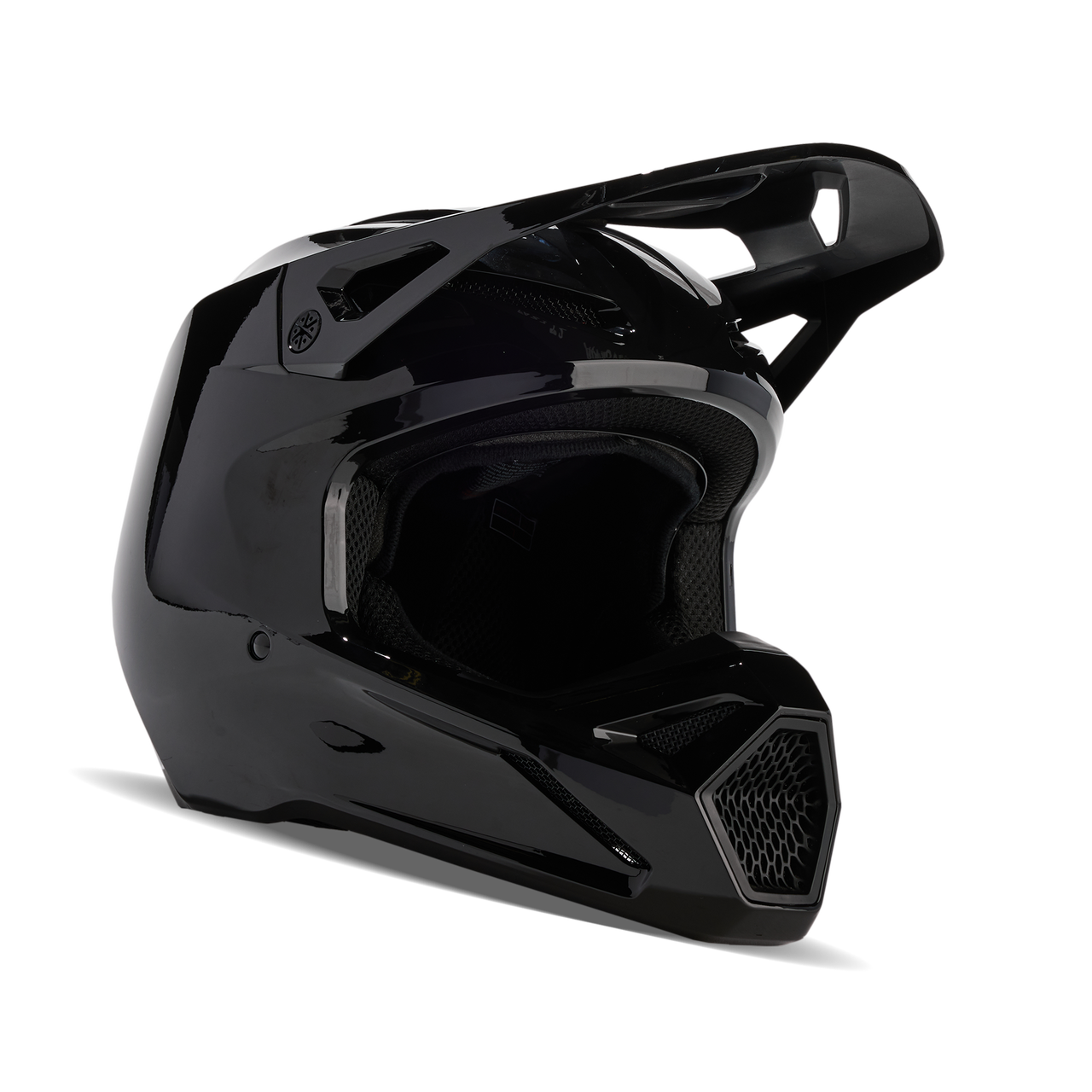 Fox V1 Solid Helmet Adult Gloss Black