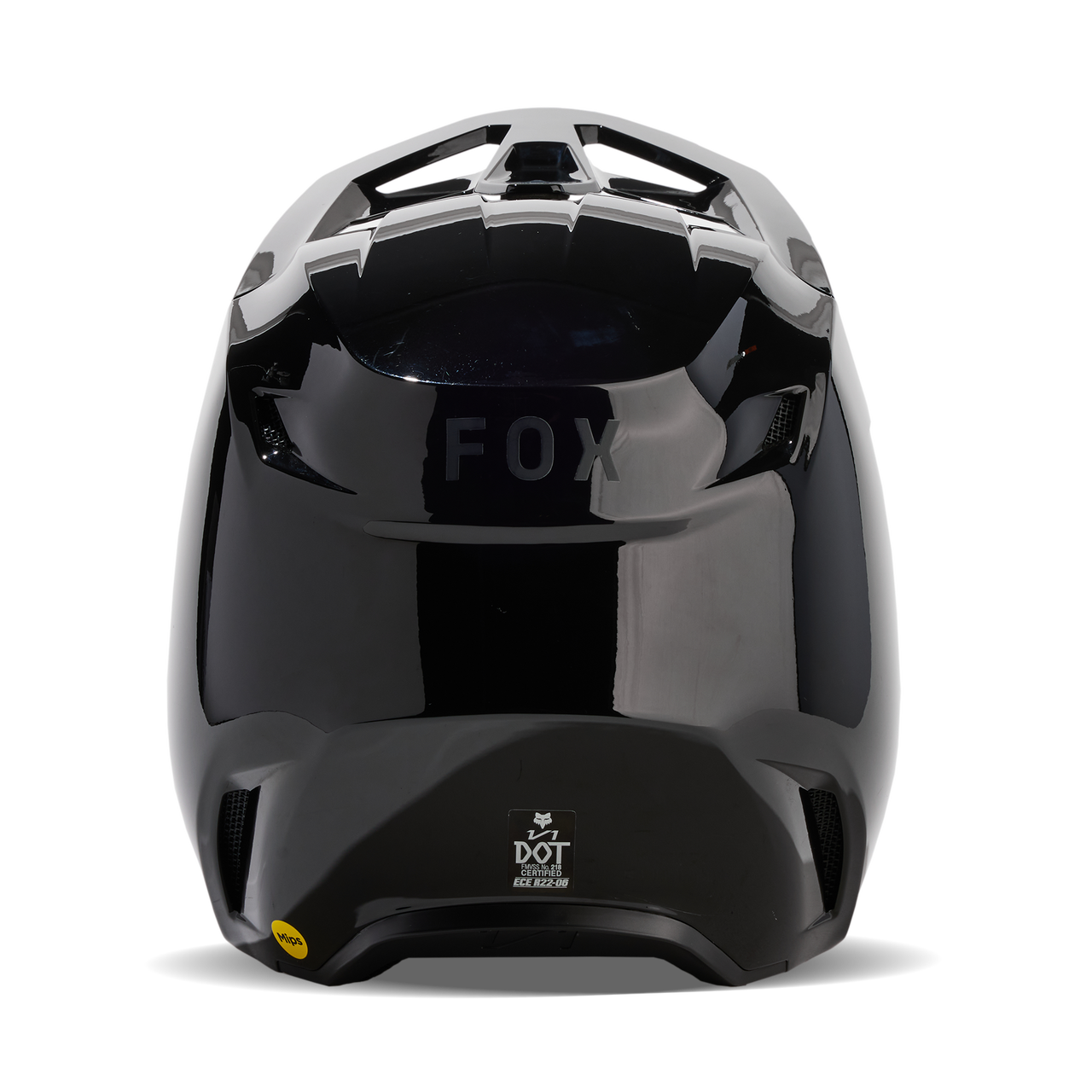 Fox V1 Solid Helmet Adult Gloss Black