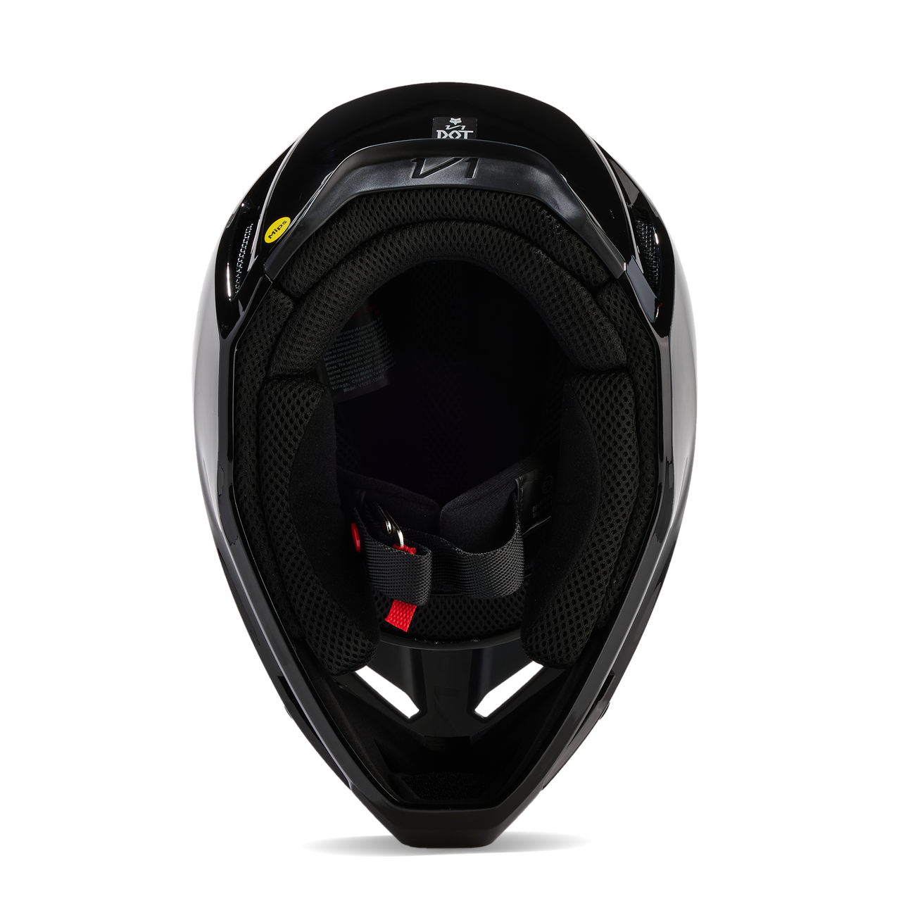Fox V1 Solid Helmet Adult Gloss Black