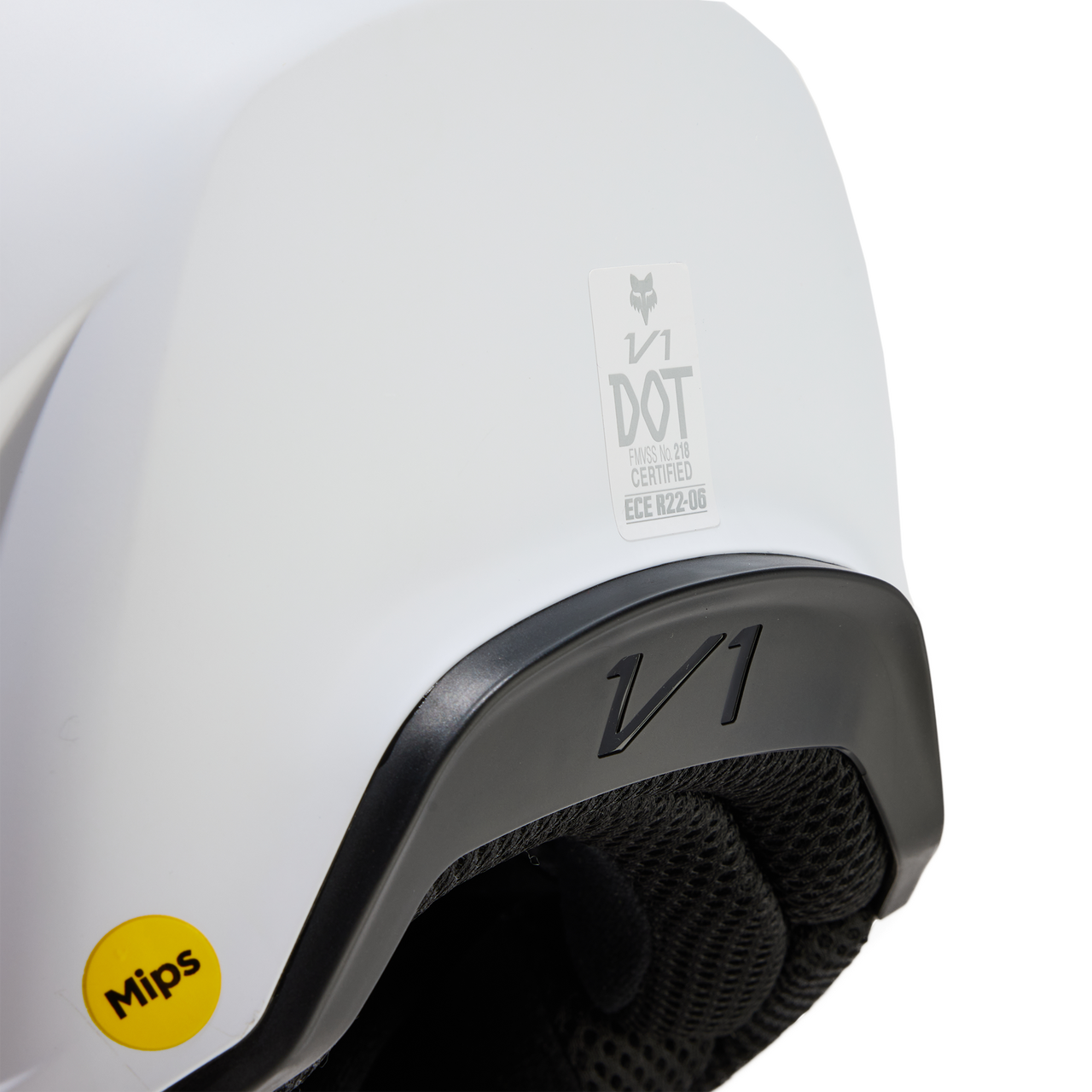 Fox V1 Solid Helmet Adult Matte White