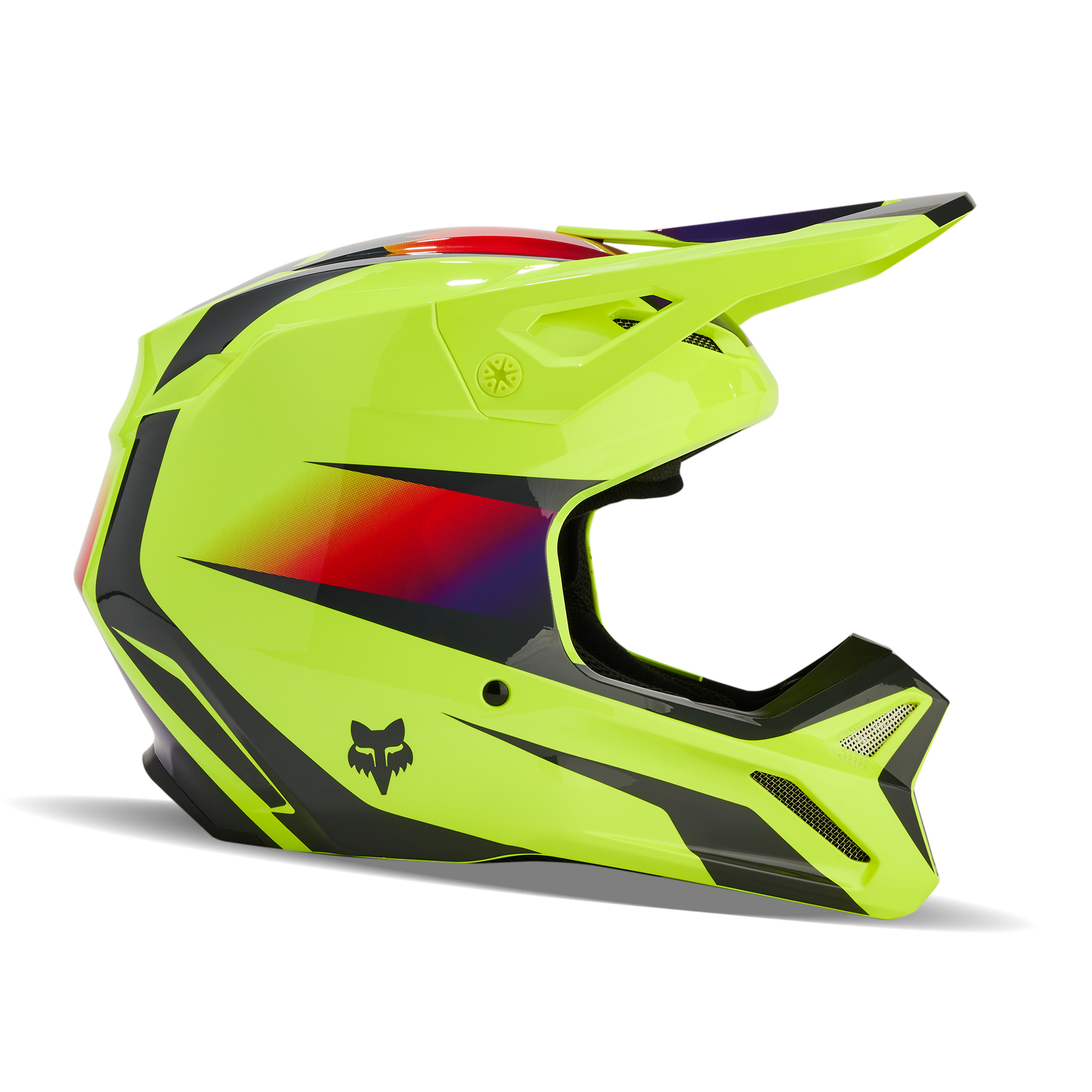 Fox Racing V1 Flora Helmet Adult Yellow