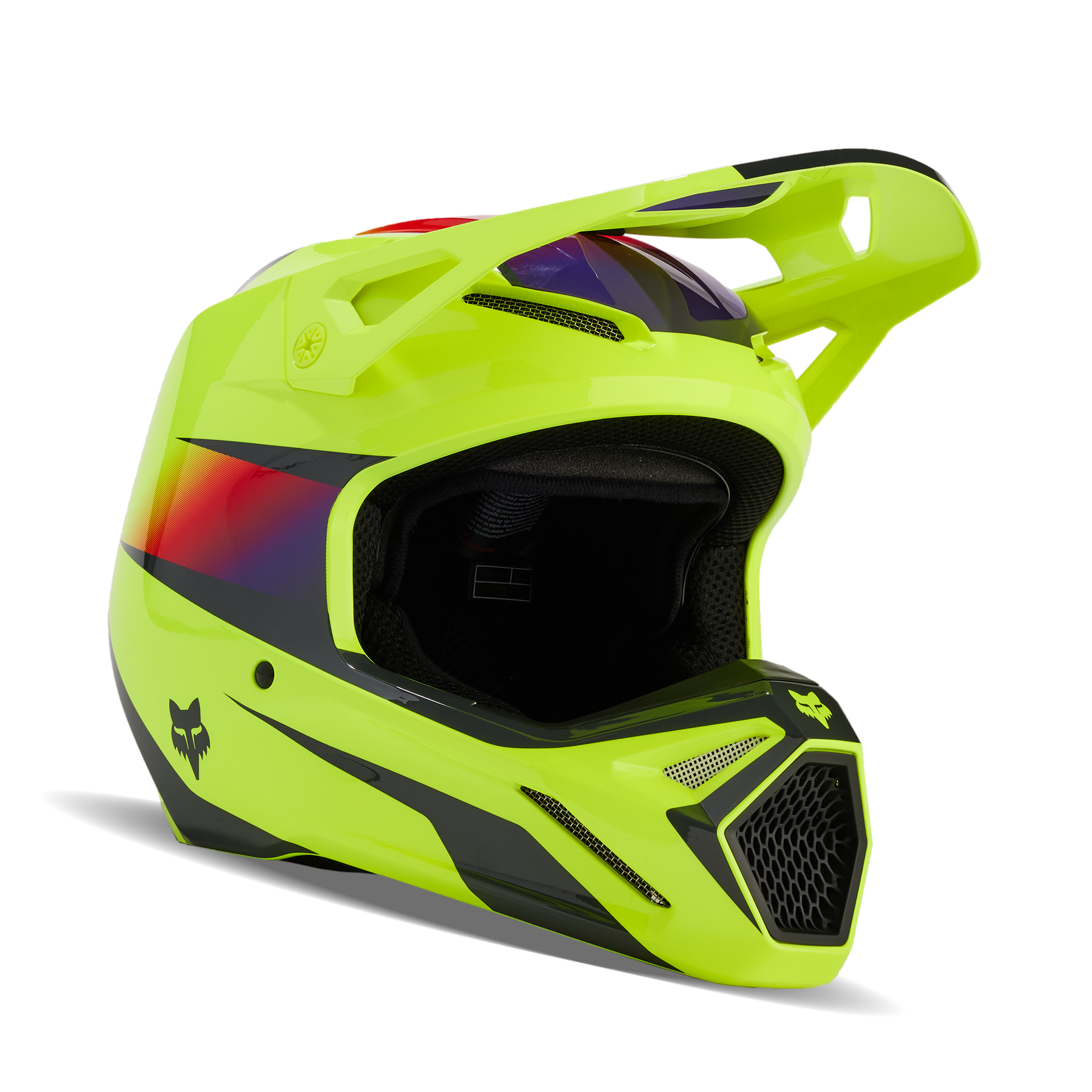 Fox Racing V1 Flora Helmet Adult Yellow