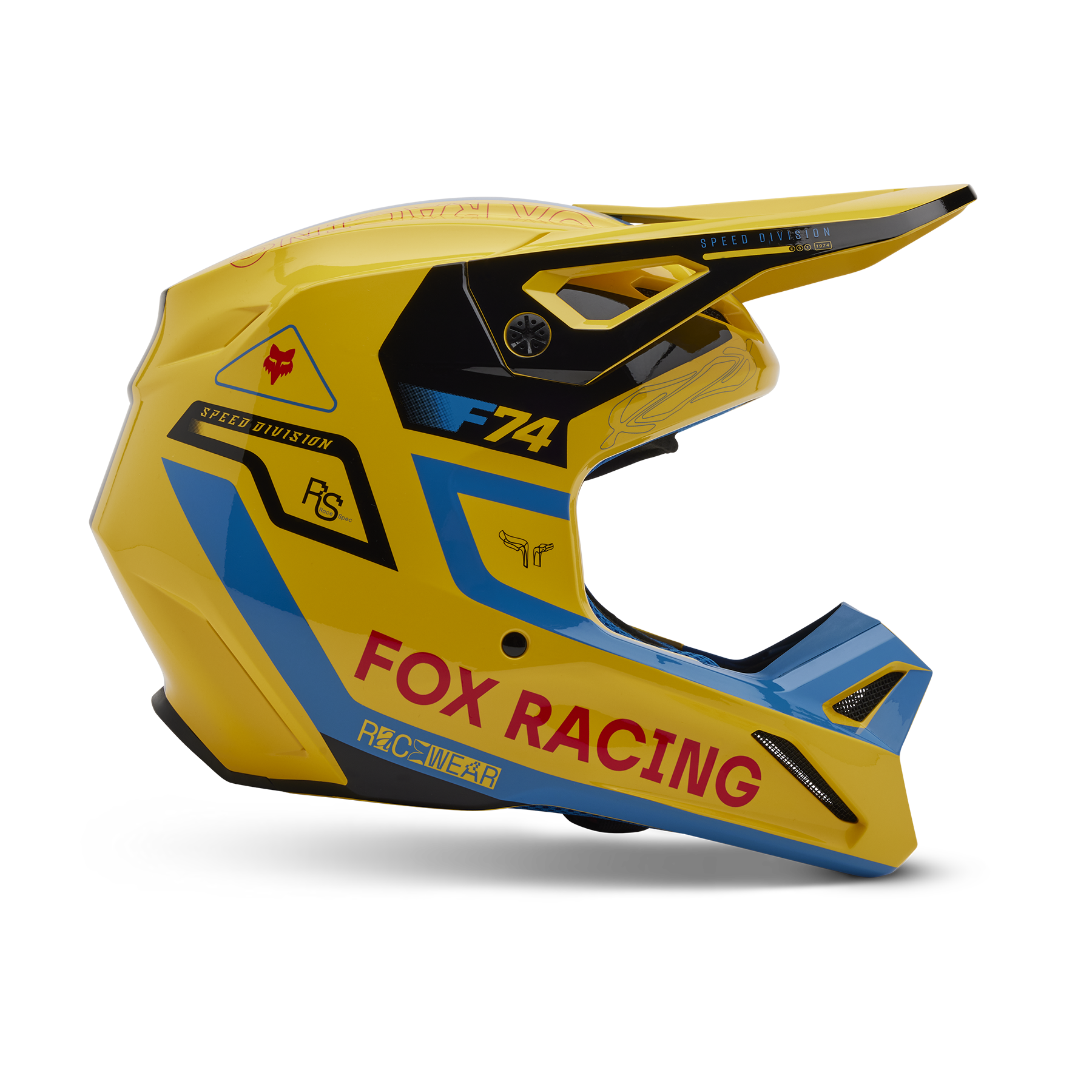 Fox Racing V1 Race Spec Helmet Adult Yellow