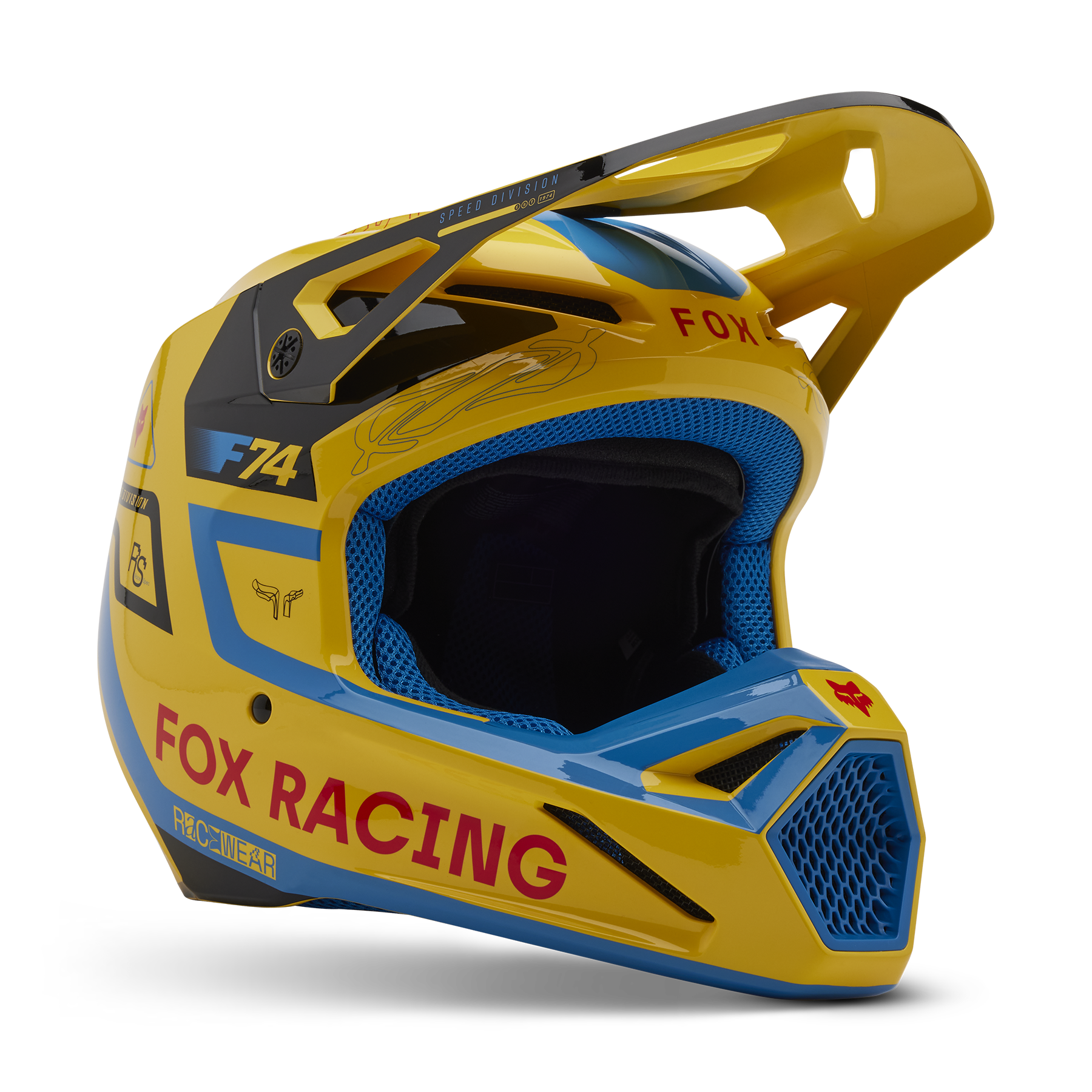 Fox Racing V1 Race Spec Helmet Adult Yellow