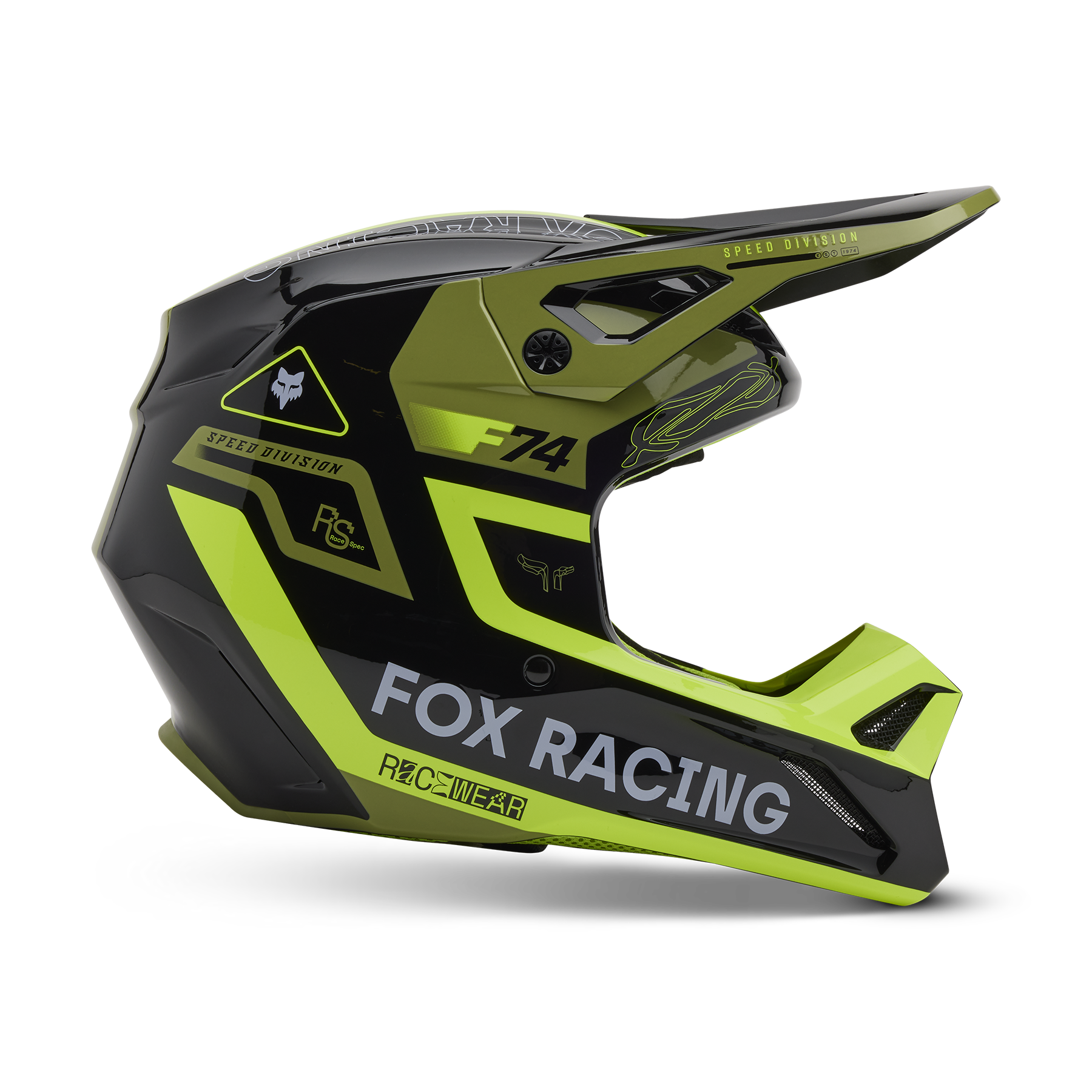 Fox Racing V1 Race Spec Helmet Adult Green