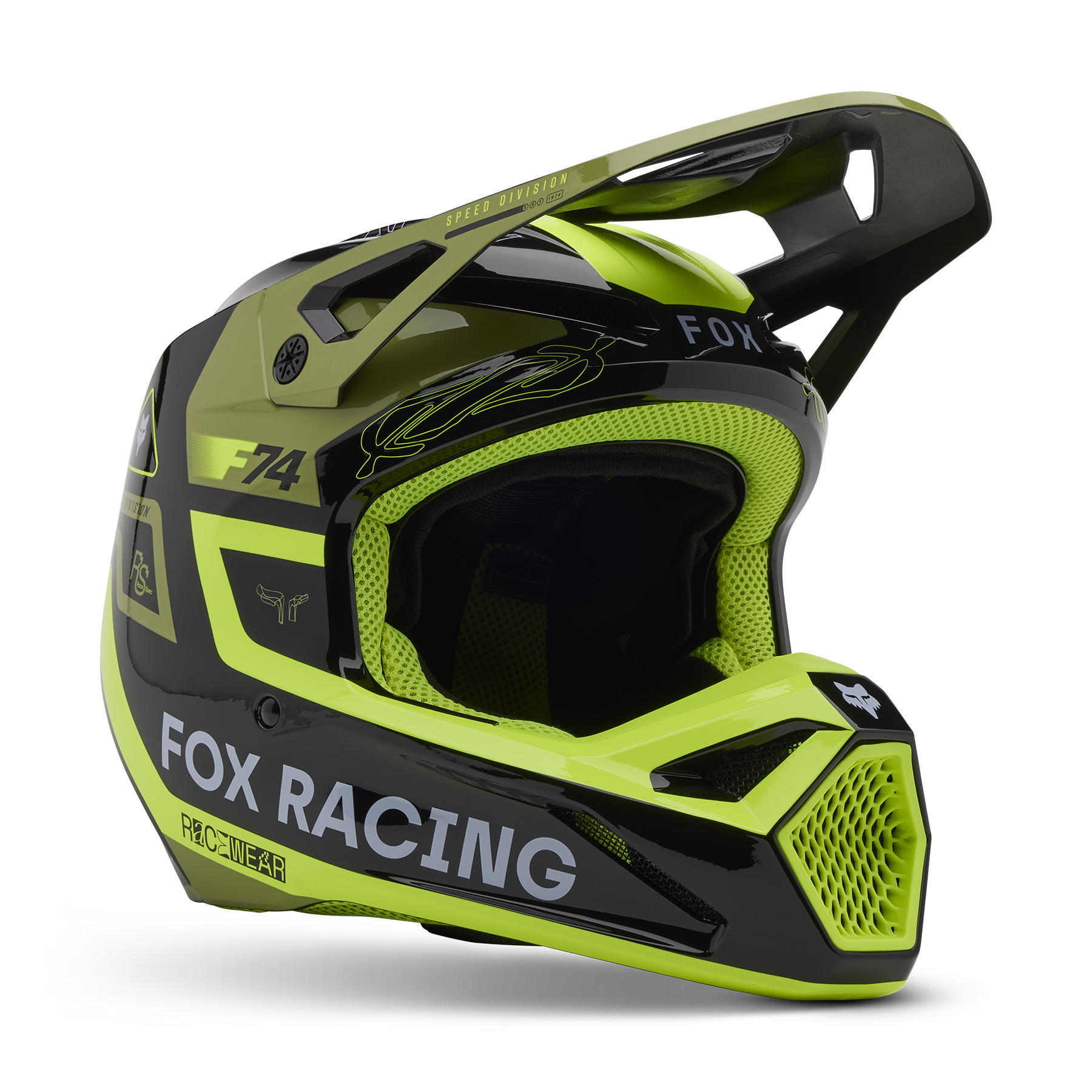 Fox Racing V1 Race Spec Helmet Adult Green