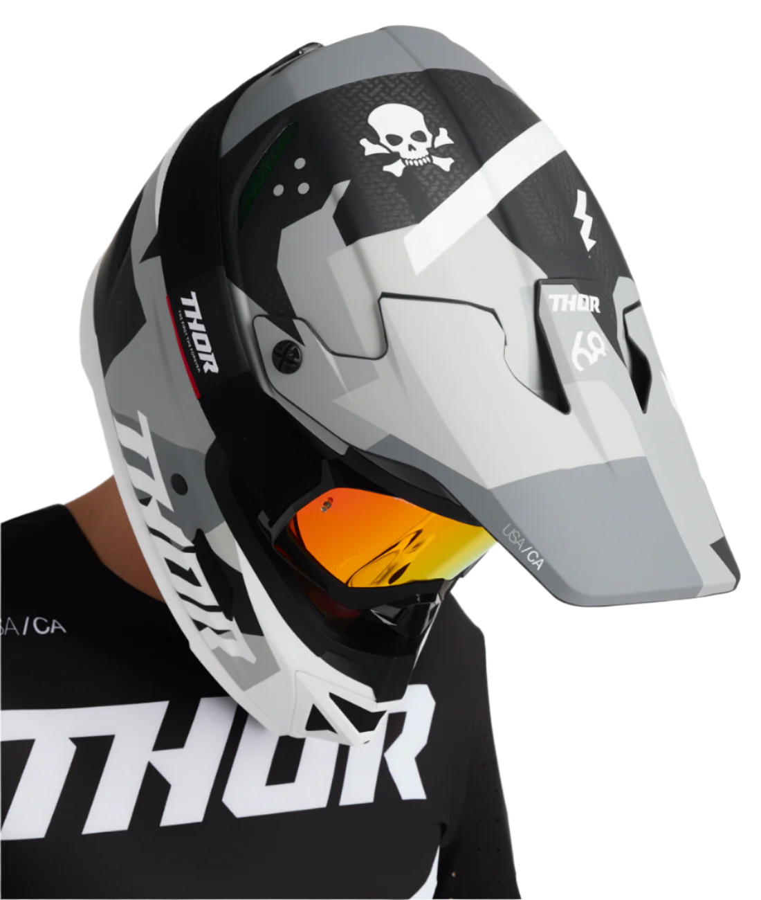 Thor Reflex Sport Carbon Helmet Adult Grey/White