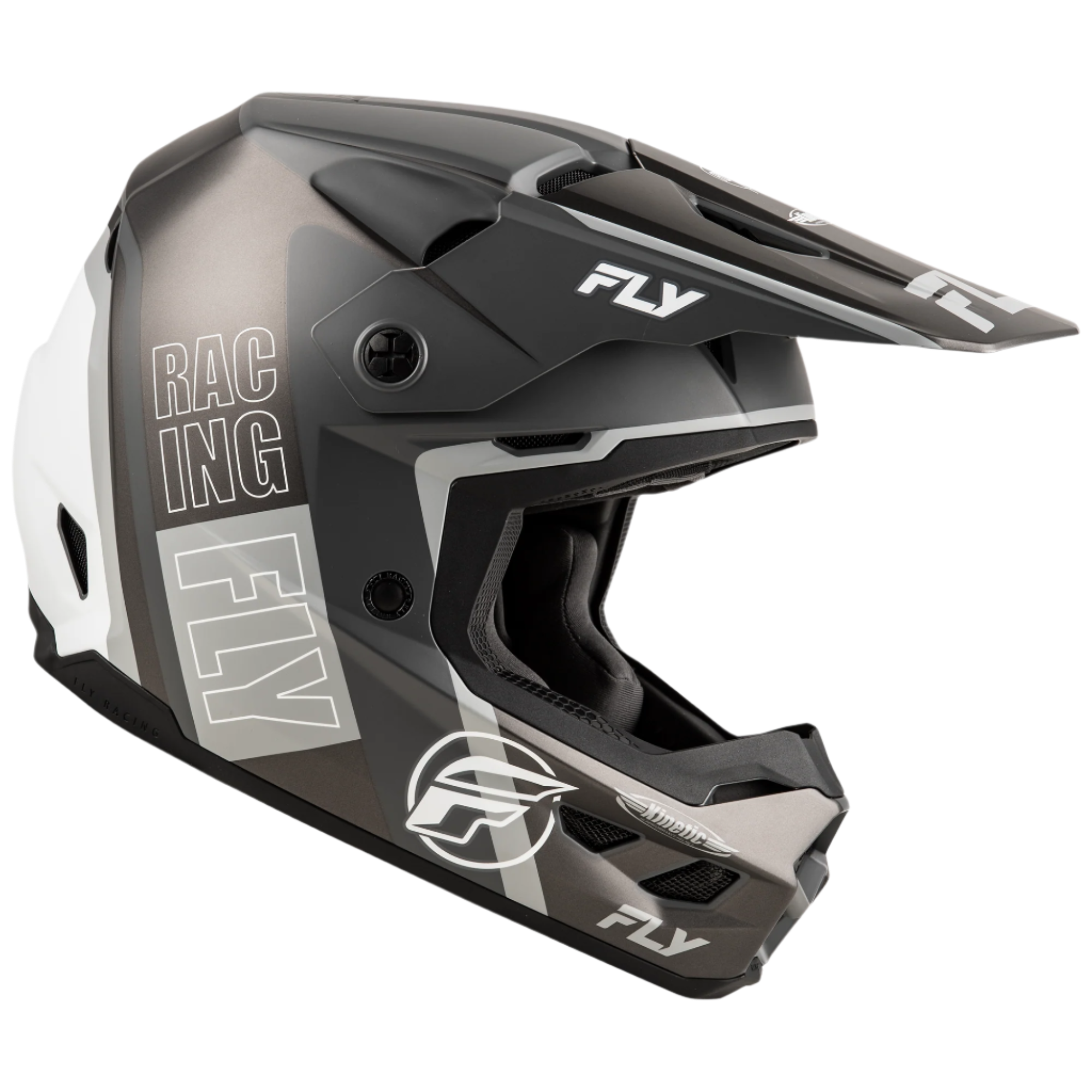 Fly Kinetic Rally Helmet Adult Grey