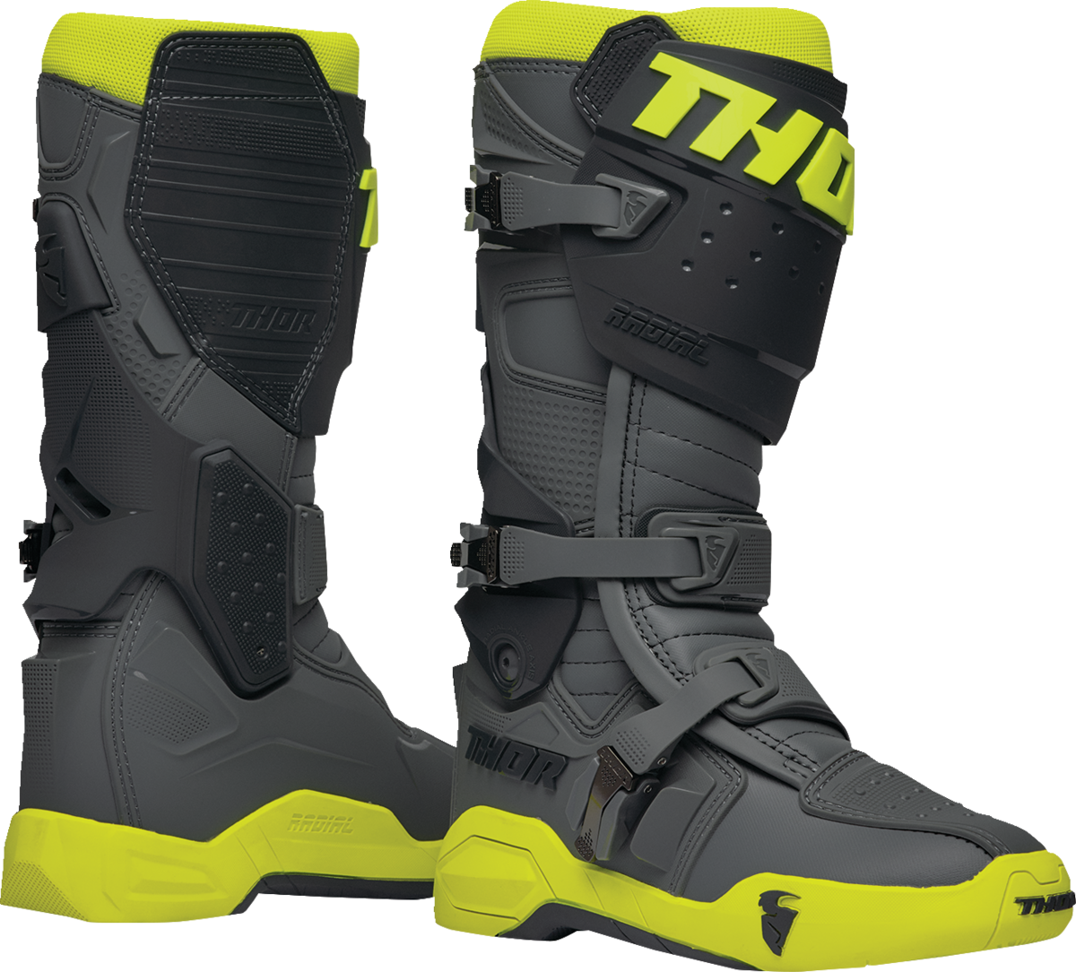 Thor Radial Boots Adult Grey / Yellow
