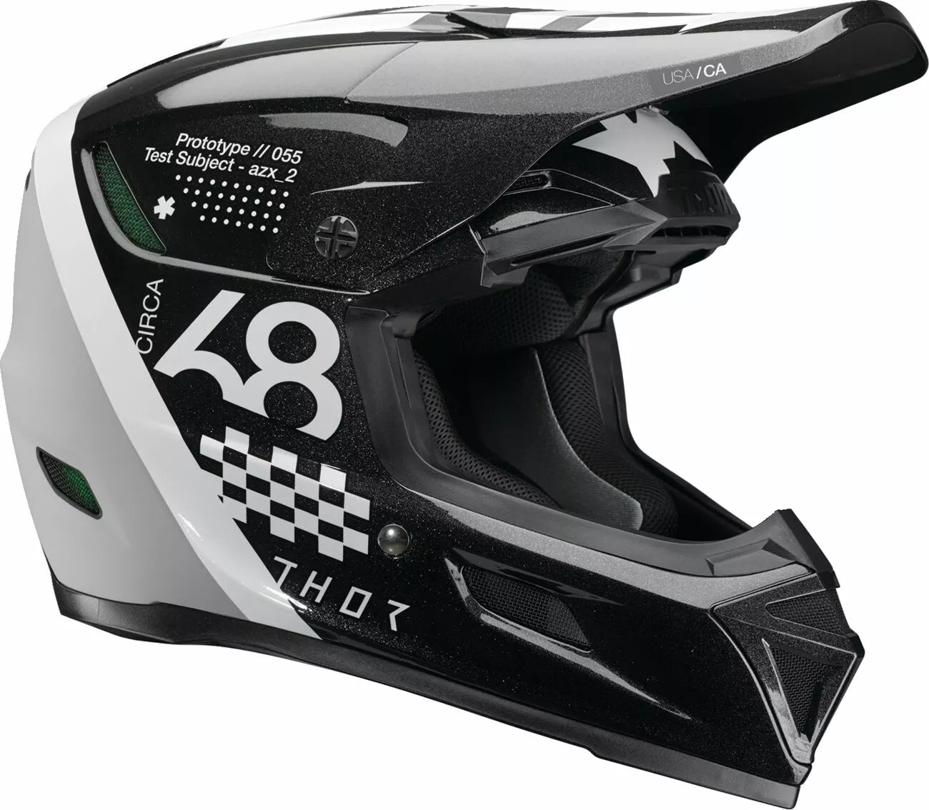 Thor Reflex Sport Fiberglass Helmet Adult Black/White