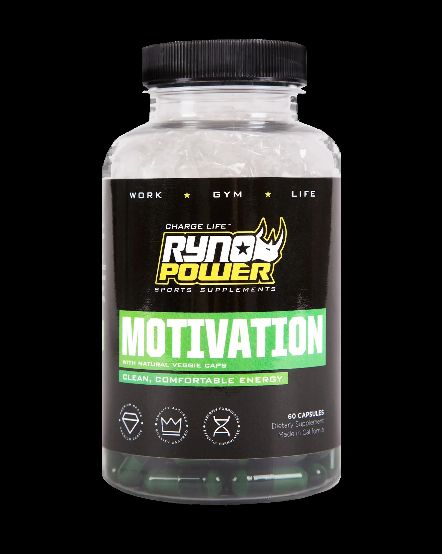 Motivation Pre Workout Focus Energy Tablets 60 Capsules (30 Servings)