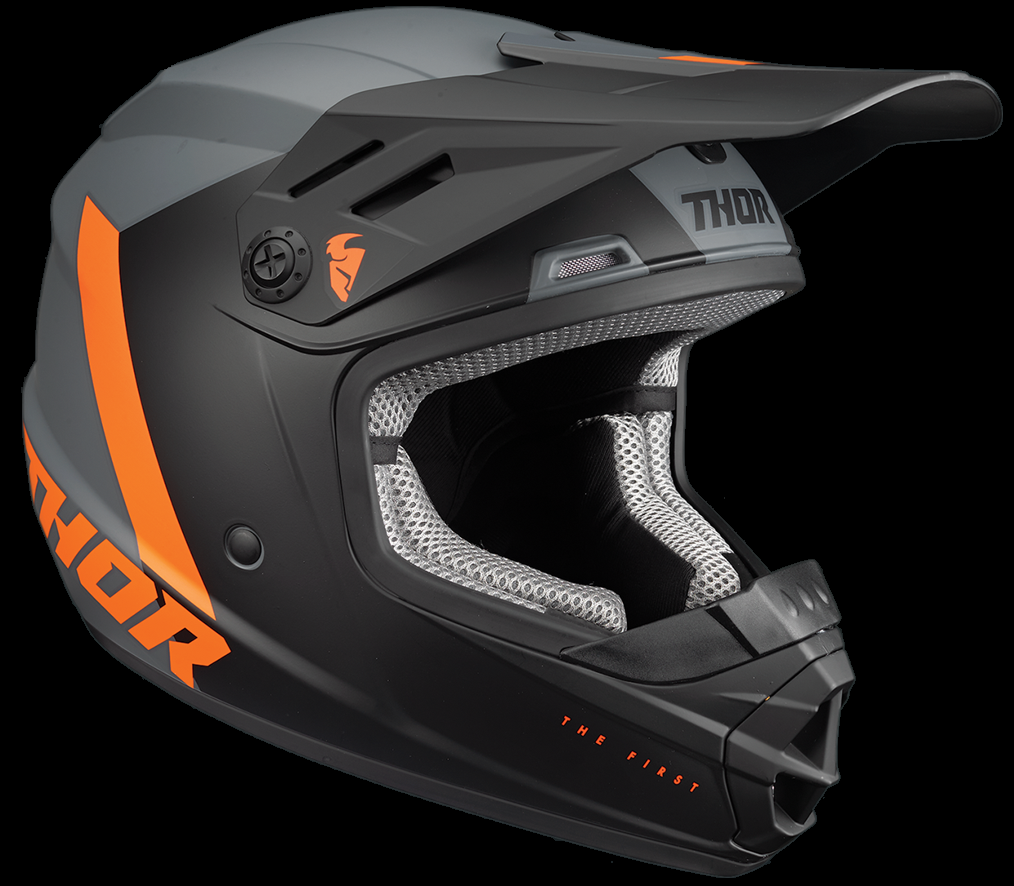 Thor Sector Chev Helmet Youth Orange / Grey