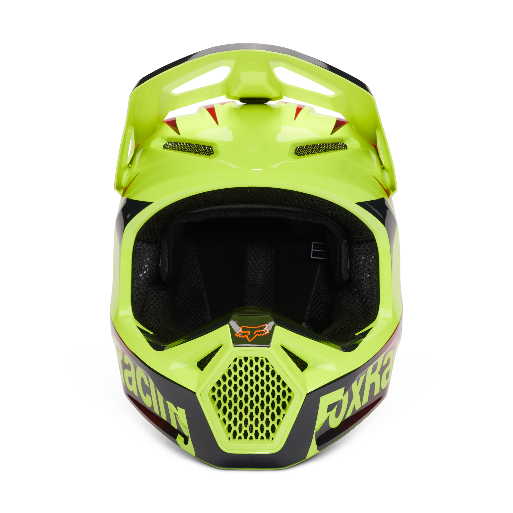 Fox Racing V1 Statk Helmet Adult Red/Yellow Mips