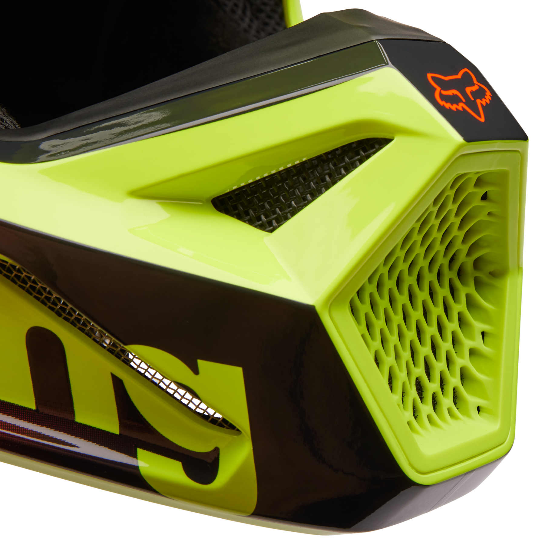 Fox Racing V1 Statk Helmet Adult Red/Yellow Mips