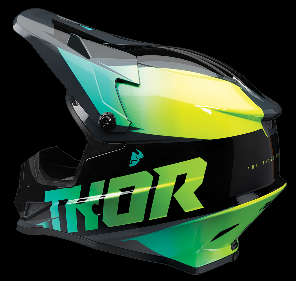 Thor Sector Fader Helmet Adult Teal / Acid