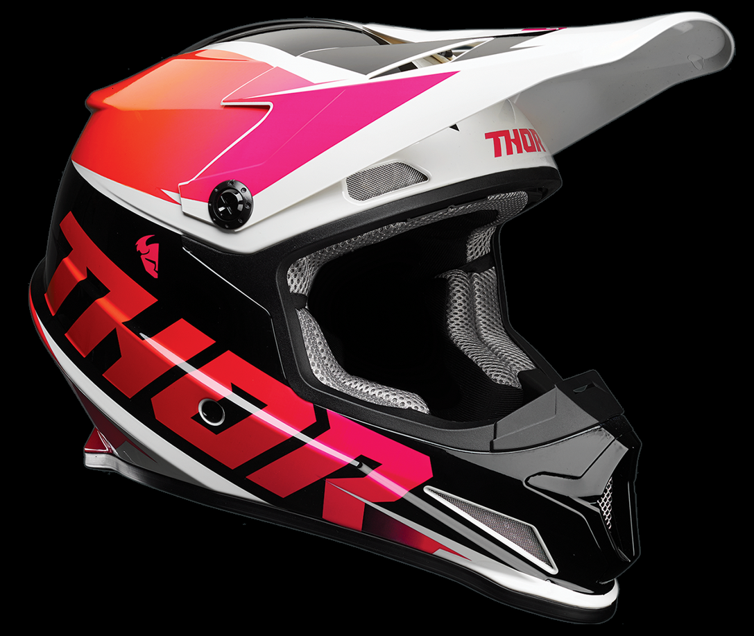 Thor Sector Fader Helmet Adult Orange / Pink