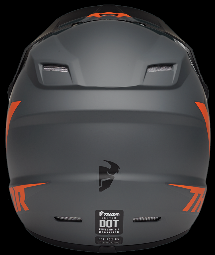 Thor Sector Chev Helmet Youth Orange / Grey