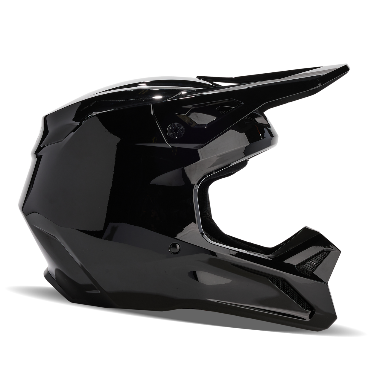 Fox V1 Solid Helmet Adult Gloss Black