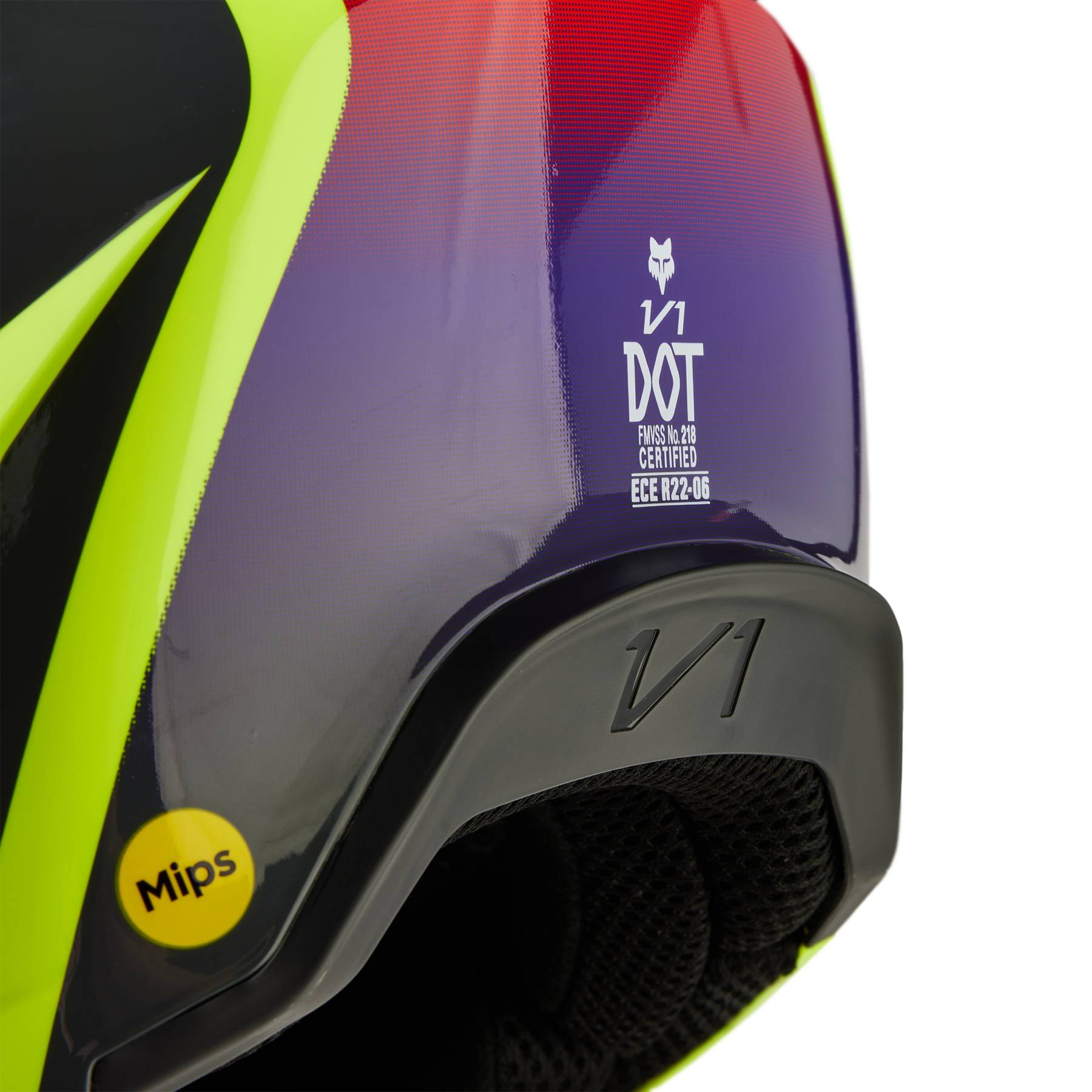 Fox Racing V1 Flora Helmet Adult Yellow