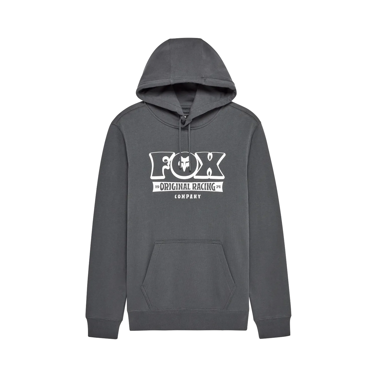 Fox Banner Pullover Hoddie Fleece Adult Grey