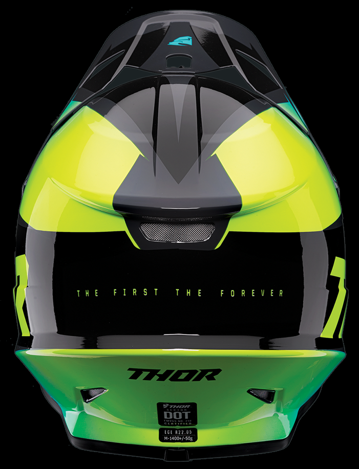 Thor Sector Fader Helmet Adult Teal / Acid