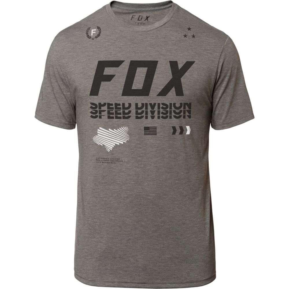 Fox Racing Triple Threat SS Tech Gym Tee Adult Grey BF