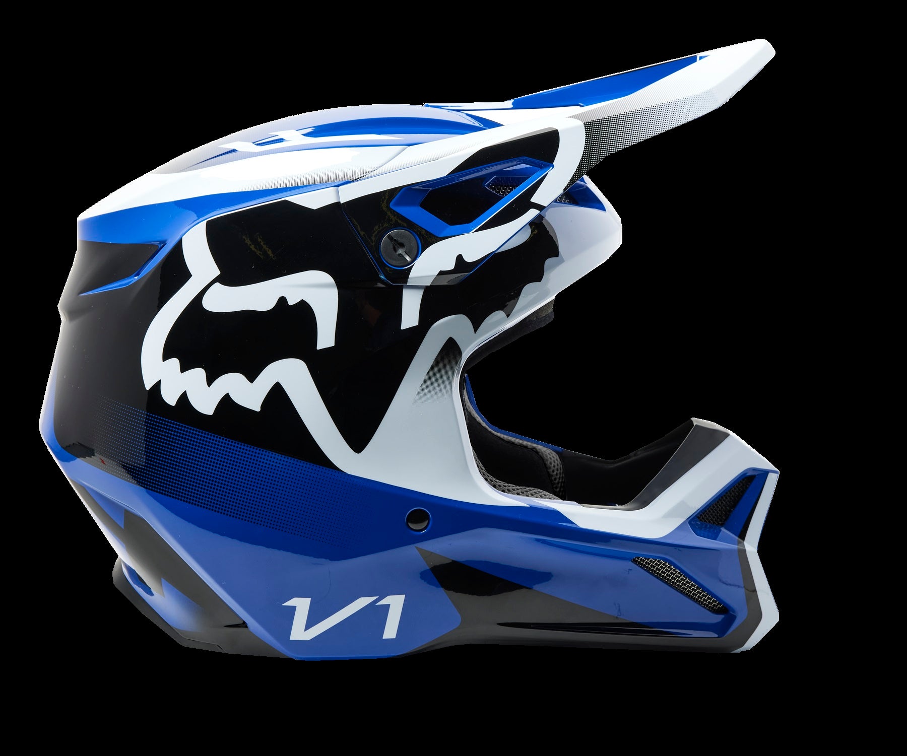 Fox Racing V1 Leed Helmet Adult Blue Mips