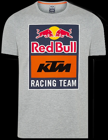 Red Bull KTM Emblem Tee Shirt Adult Grey