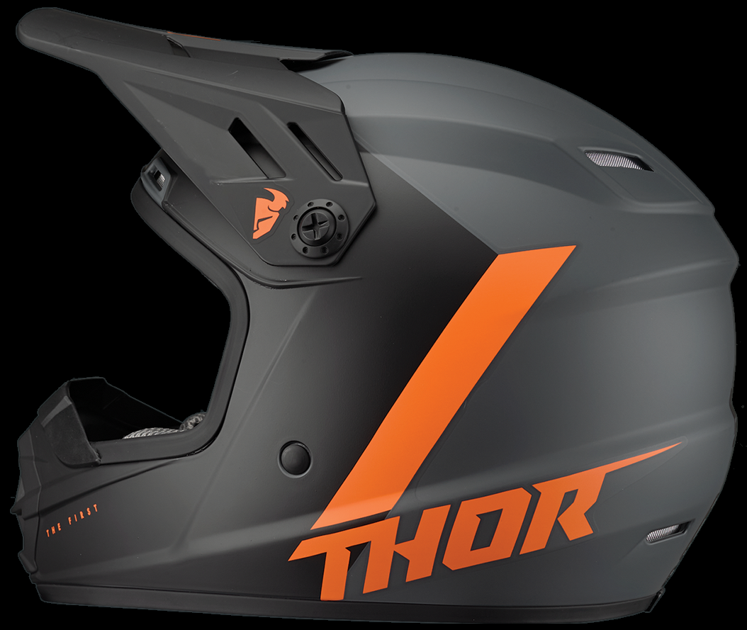 Thor Sector Chev Helmet Youth Orange / Grey