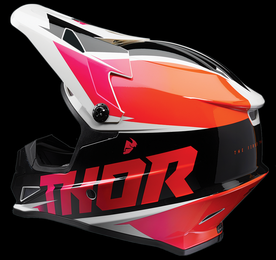Thor Sector Fader Helmet Adult Orange / Pink