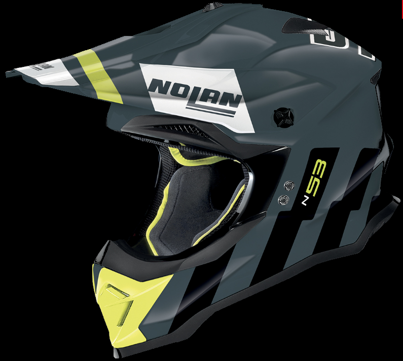Nolan N53 Sparkler Grey / Yellow Adult Helmet
